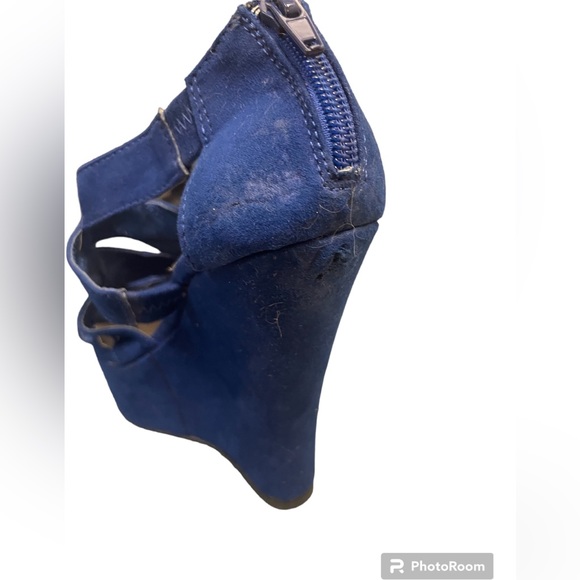 Madden Girl Women's Blue Wikke Platform Wedge - Picture 6 of 7